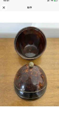 Seau À Glace Ancien Noix De Coco Années 50 Vintage