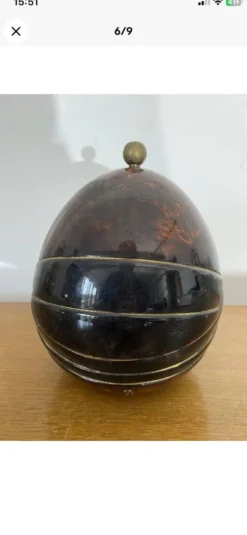 Seau À Glace Ancien Noix De Coco Années 50 Vintage