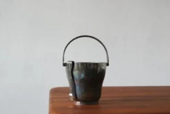 Seau à glace argenté moderne vintage, 1930