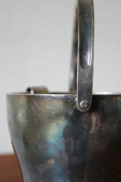 Seau à glace argenté moderne vintage, 1930
