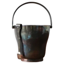 Seau à glace argenté moderne vintage, 1930