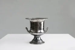 Seau à glace Art Déco en laiton plaqué argent, France, années 1900