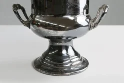 Seau à glace Art Déco en laiton plaqué argent, France, années 1900