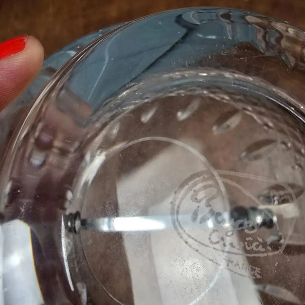 Seau à glace Bayel Cristal France avec cuillère Jean Couzon