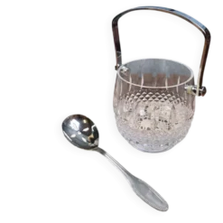 Seau à glace Bayel Cristal France avec cuillère Jean Couzon
