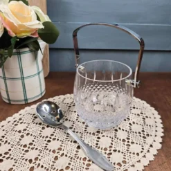 Seau à glace Bayel Cristal France avec cuillère Jean Couzon