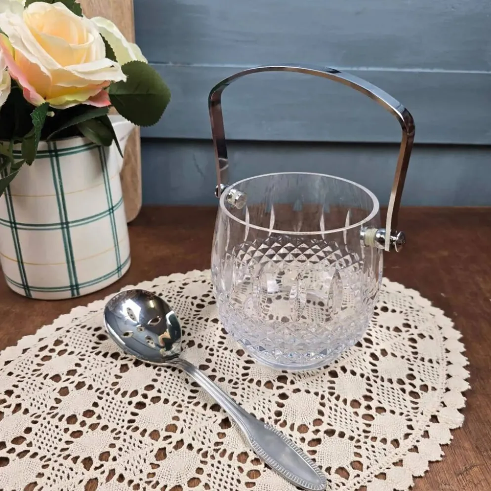 Seau à glace Bayel Cristal France avec cuillère Jean Couzon