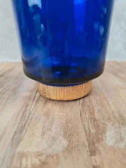 Seau à glace bleu cobalt – style Holmegaard / design scandinave 60–70
