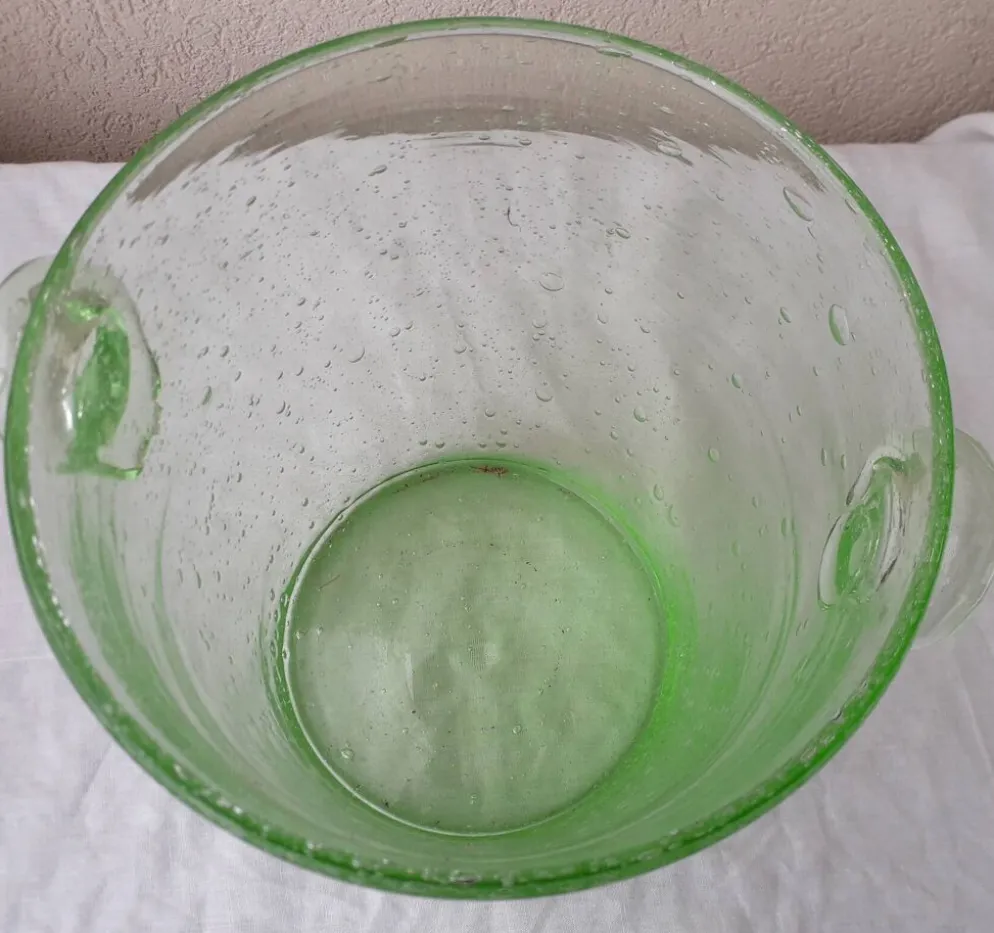 Seau à glace à champagne en verre bullé