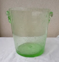 Seau à glace à champagne en verre bullé