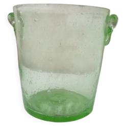 Seau à glace à champagne en verre bullé