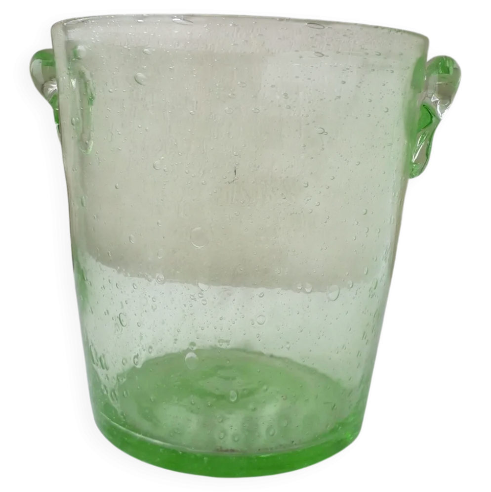 Seau à glace à champagne en verre bullé