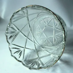 Seau à glace des années 1930 - en verre cristal lourd.