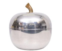 Seau à glace en aluminium emblématique des années 1970, Italie