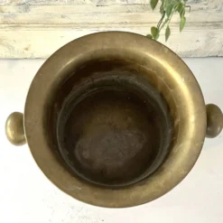 Seau à glace en cloisonné français, barware vintage en incrustation de coquillage émaillé.