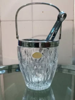 Seau à glace en cristal Sheffield, années 1960