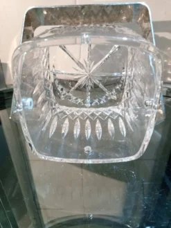 Seau à glace en cristal vintage, années 1980