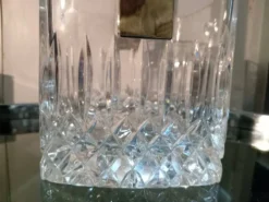 Seau à glace en cristal vintage, années 1980