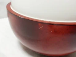 Seau à glace en forme de pomme, métal chromé et bakélite rouge, France, 70s