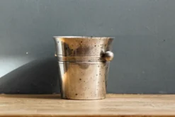 Seau à glace en métal argenté
