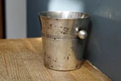 Seau à glace en métal argenté