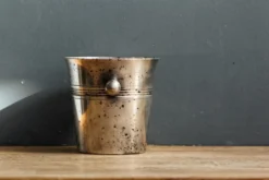 Seau à glace en métal argenté