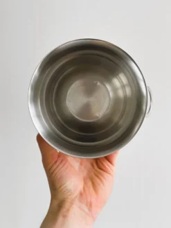 Seau à glace en métal argenté mat