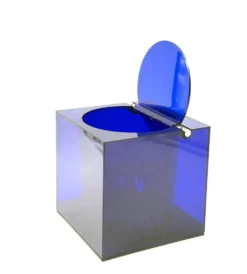 Seau à glace en plastique bleu de l'ère spatiale, Studio Opi, Cini & Nils, Italie, vers 1970