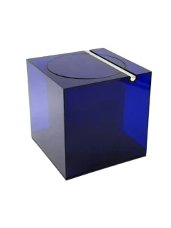 Seau à glace en plastique bleu de l'ère spatiale, Studio Opi, Cini & Nils, Italie, vers 1970
