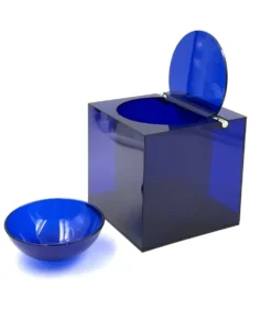 Seau à glace en plastique bleu de l'ère spatiale, Studio Opi, Cini & Nils, Italie, vers 1970