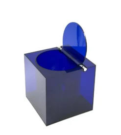 Seau à glace en plastique bleu de l'ère spatiale, Studio Opi, Cini & Nils, Italie, vers 1970