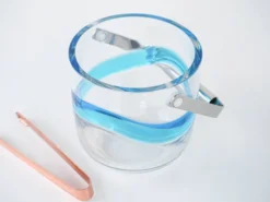 Seau à glace en verre, design danois, années 1970, fabriqué par Holmegaard.