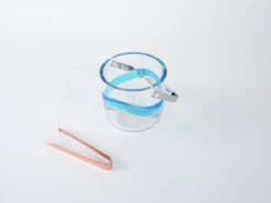 Seau à glace en verre, design danois, années 1970, fabriqué par Holmegaard.