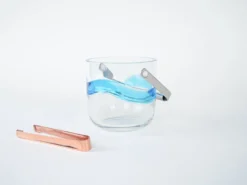 Seau à glace en verre, design danois, années 1970, fabriqué par Holmegaard.