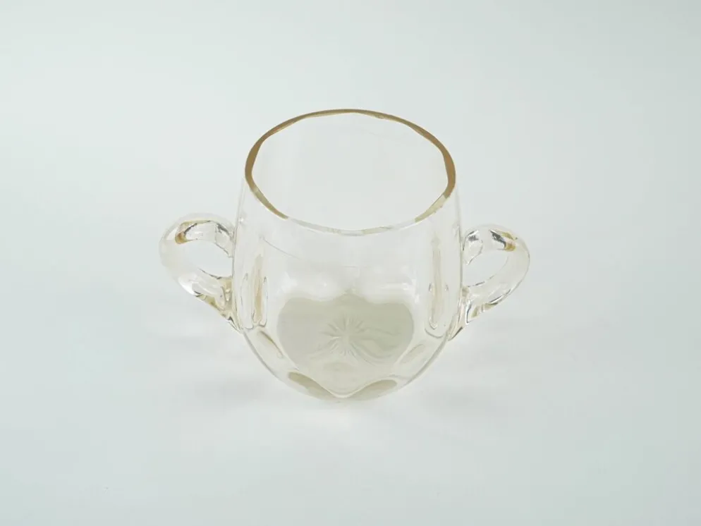 Seau à glace en verre, design italien, années 1970, fabriqué en Italie.