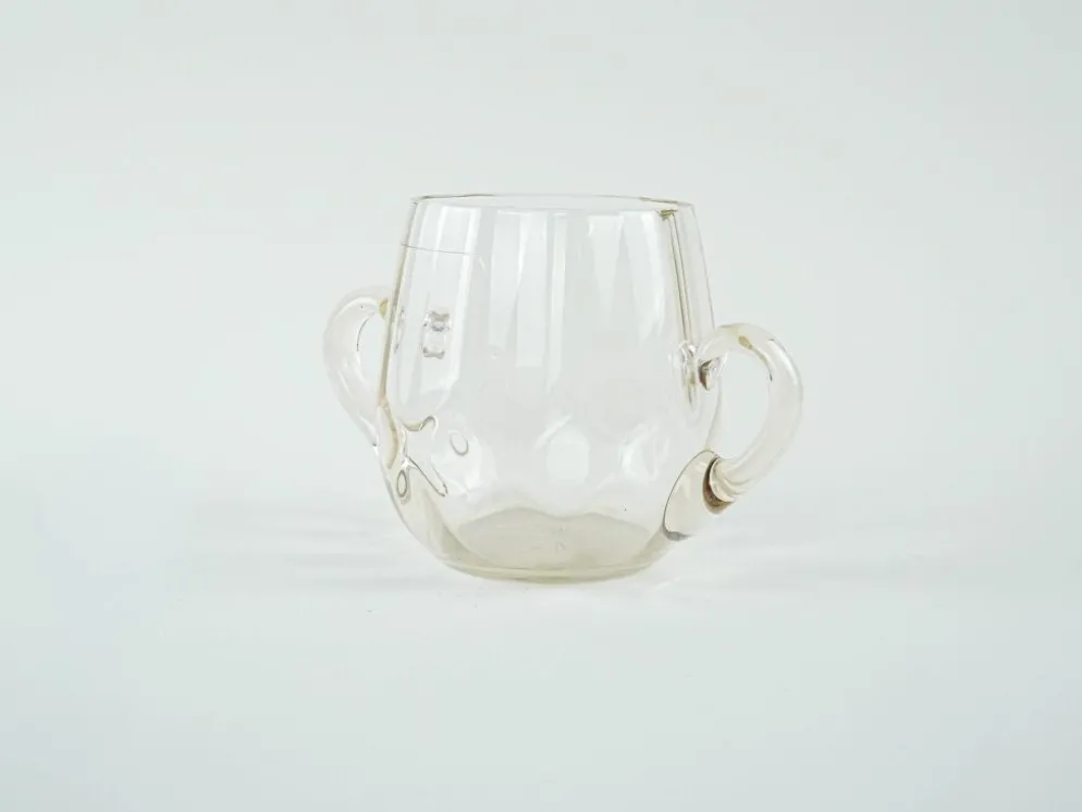 Seau à glace en verre, design italien, années 1970, fabriqué en Italie.