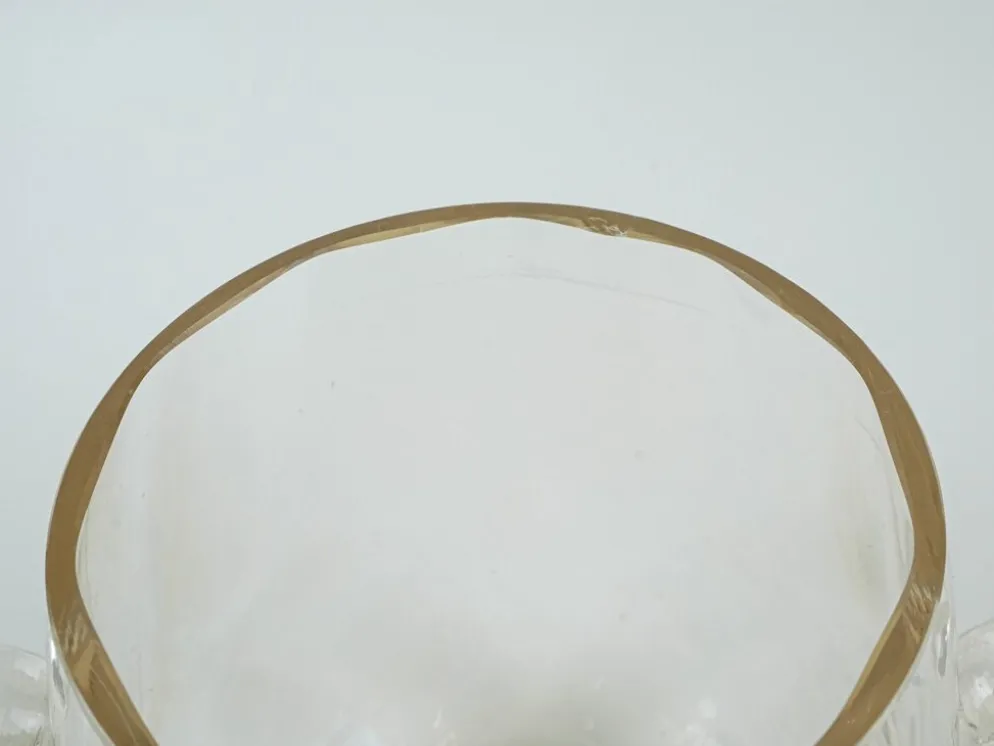 Seau à glace en verre, design italien, années 1970, fabriqué en Italie.