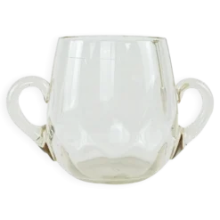 Seau à glace en verre, design italien, années 1970, fabriqué en Italie.
