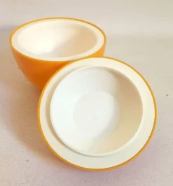 Seau à glace forme orange Années 70 Hauteur 17 cm