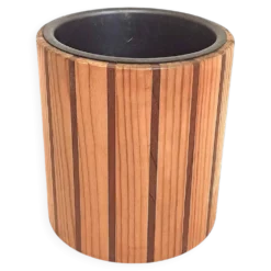 Seau à glace ou rafraîchisseur bouteille scandinave bois Hauteur 22,5 cm