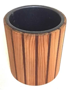 Seau à glace ou rafraîchisseur bouteille scandinave bois Hauteur 22,5 cm
