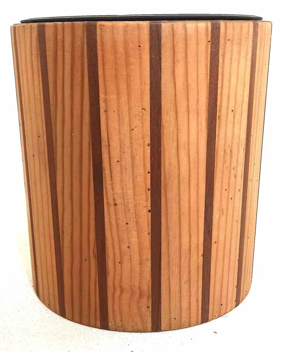 Seau à glace ou rafraîchisseur bouteille scandinave bois Hauteur 22,5 cm