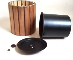 Seau à glace ou rafraîchisseur bouteille scandinave bois Hauteur 22,5 cm