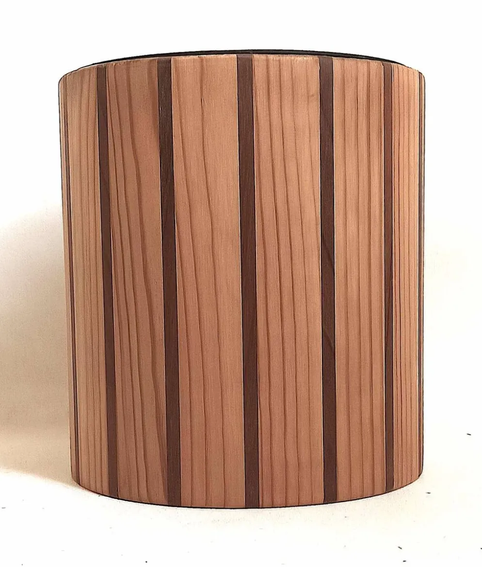 Seau à glace ou rafraîchisseur bouteille scandinave bois Hauteur 22,5 cm