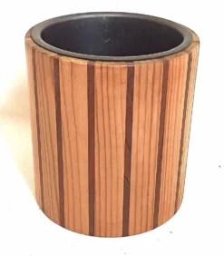 Seau à glace ou rafraîchisseur bouteille scandinave bois Hauteur 22,5 cm