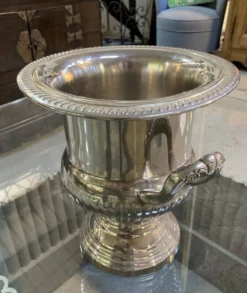 Seau à glace ou seau à champagne ancien - métal argenté