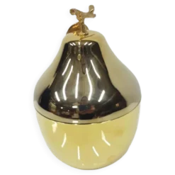 Seau à glace "Poire", de couleur dorée, en matériau fini doré, conçu par H. Tur.