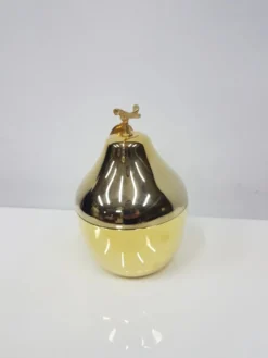 Seau à glace "Poire", de couleur dorée, en matériau fini doré, conçu par H. Tur.