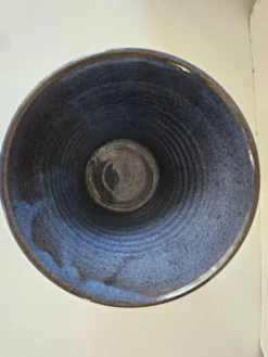 Seau à glace pour champagne et vin en céramique vernissée bleue