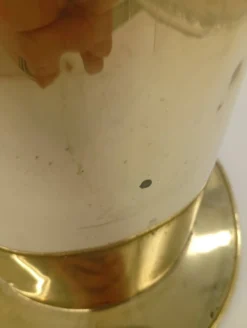 Seau à Glace Rafraîchisseur Champagne Chapeau Haut De Forme Laiton Vintage